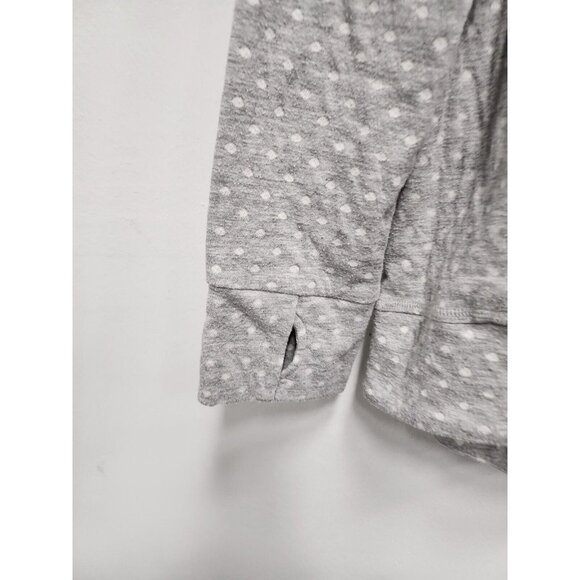 Love Lili Womens Sweater Size S/M Gray Dot Print Mock Neck Long Sleeve Pullover - Picture 2 of 9